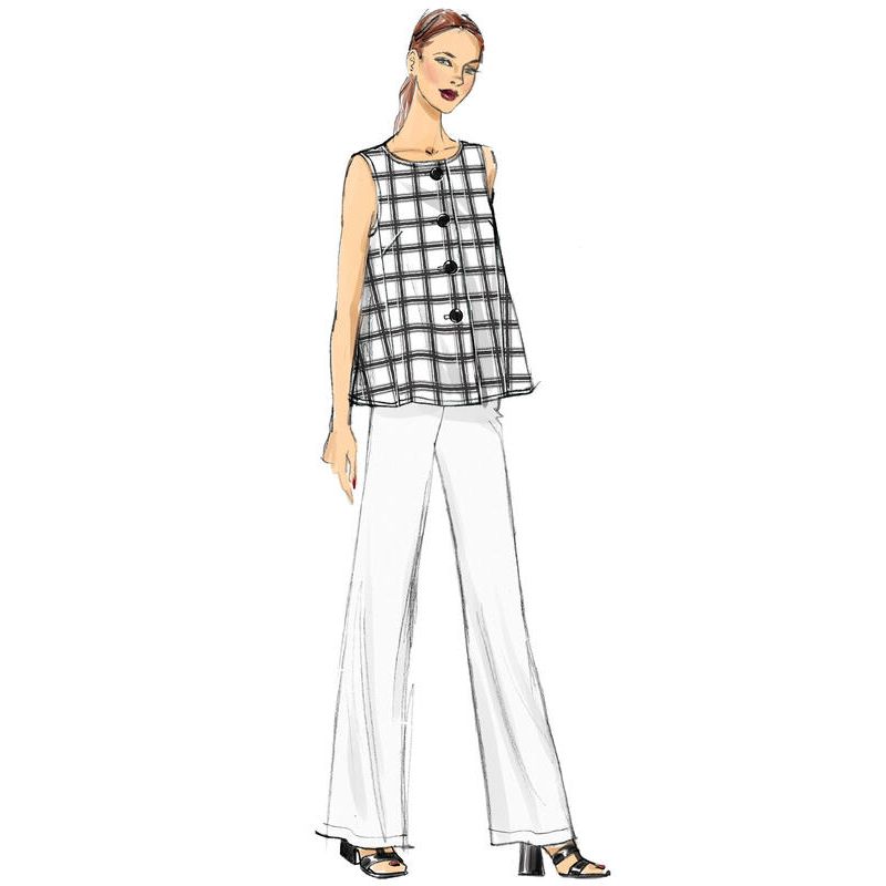 Patron Vogue 9258 F5 - Ensemble femme : Top, blouse et pantalon