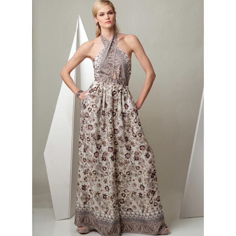 Patron Vogue 9259 E5 - Top péplum et combinaison-pantalon dos nu