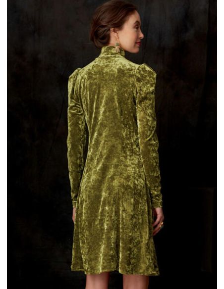 Patron Vogue 9264 A5 - Robes femme à col montant avec manches longues