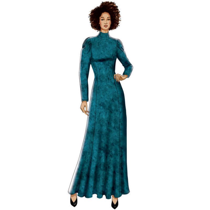 Patron Vogue 9264 A5 - Robes femme à col montant avec manches longues