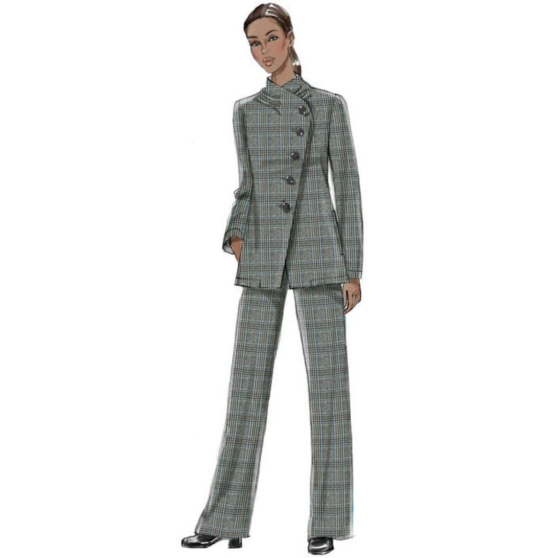 Patron Vogue 9274 A5 - Ensemble costume pour femme : Veste asymétrique et pantalon
