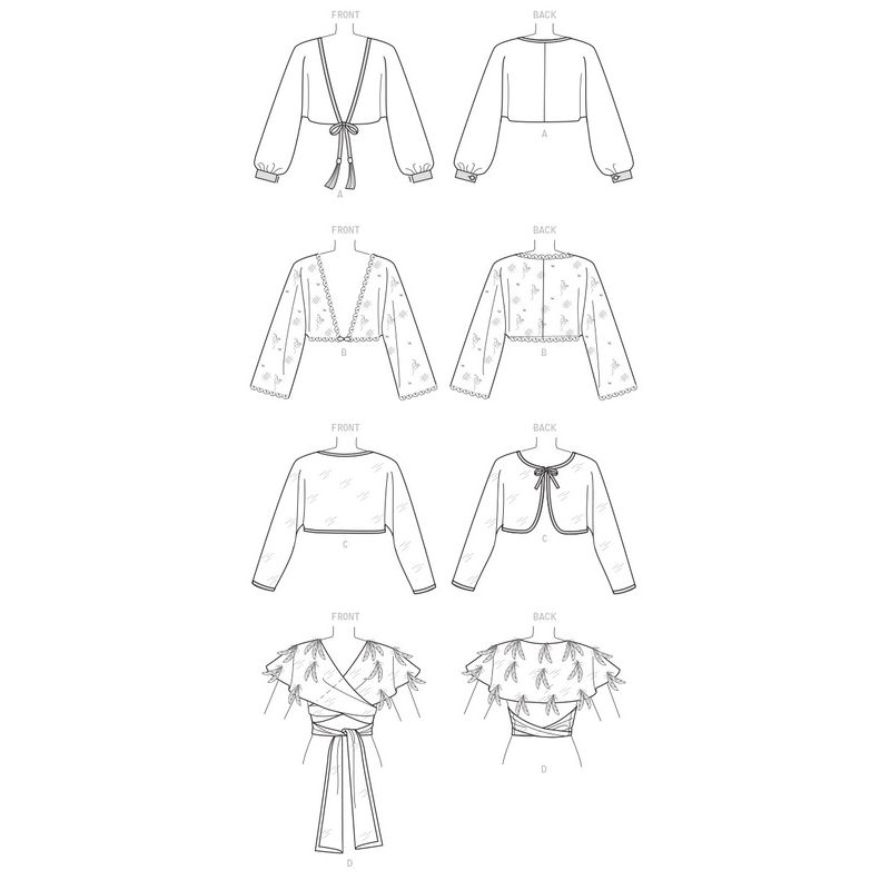 Patron Vogue 9276 OSZ - Boléros, capes et châles pour femme