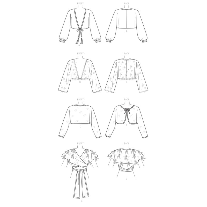 Patron Vogue 9276 OSZ - Boléros, capes et châles pour femme