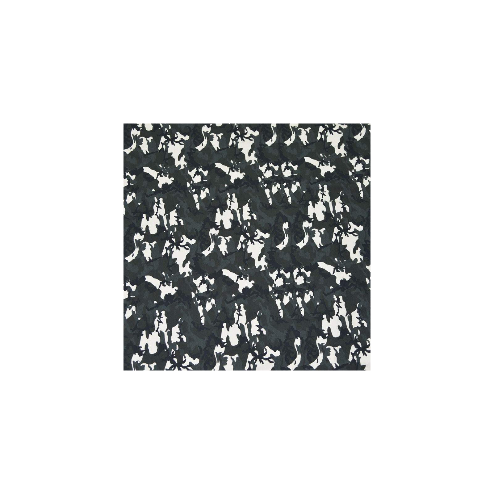 Tissu Molleton imprimé camouflage kaki gris noir