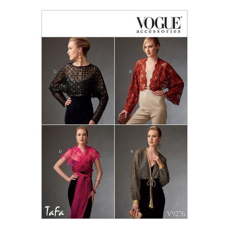 Patron Vogue 9276 OSZ - Boléros, capes et châles pour femme