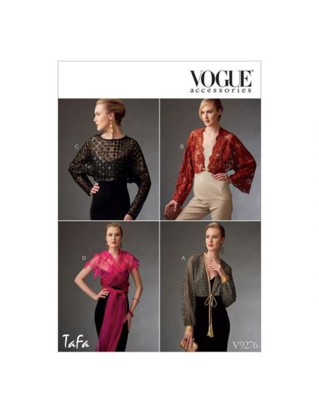 Patron Vogue 9276 OSZ - Boléros, capes et châles pour femme