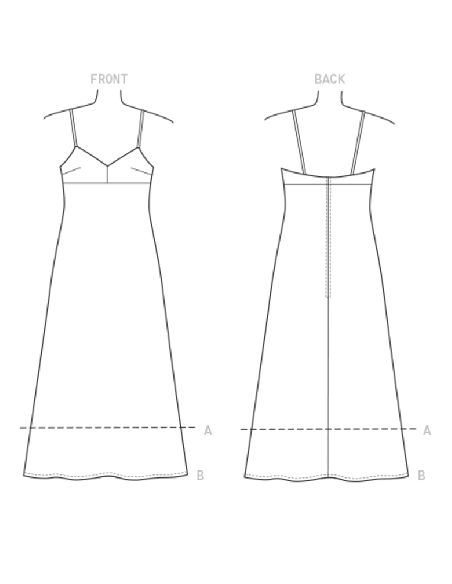 Patron Vogue 9278 A5 - Robe pour femme à bretelles
