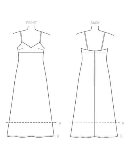 Patron Vogue 9278 A5 - Robe pour femme à bretelles