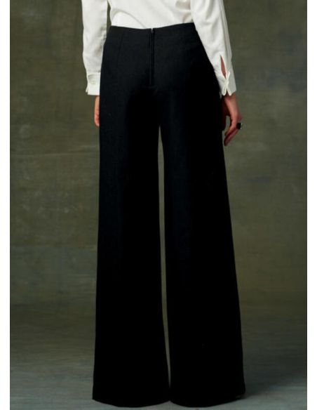 Patron Vogue 9282 OSZ - Pantalons femme évasés, style Palazzo, avec détails boutons