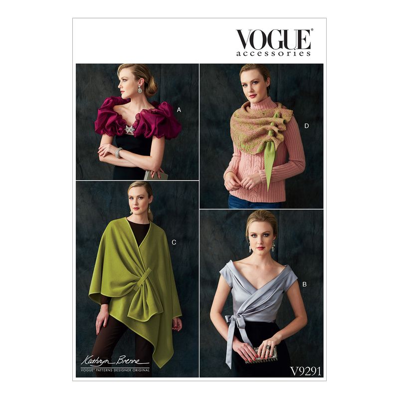 Patron Vogue 9291 XY - Châles boléro et écharpe