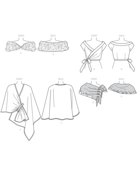Patron Vogue 9291 XY - Châles boléro et écharpe