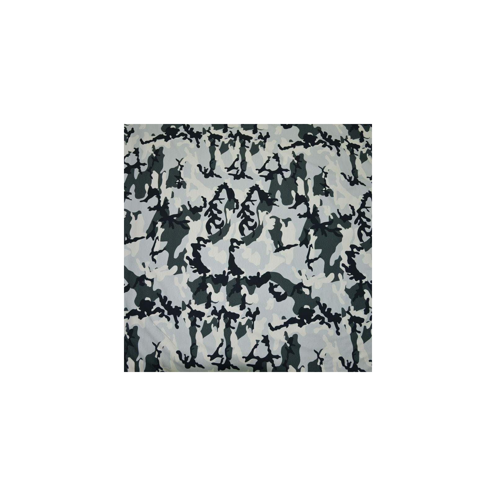 Tissu Jersey imprimé camouflage kaki noir gris clair