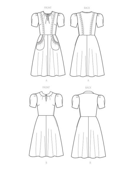 Patron Vogue 9294 A5 - Robe femme style années 1930
