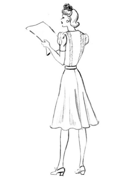 Patron Vogue 9294 A5 - Robe femme style années 1930