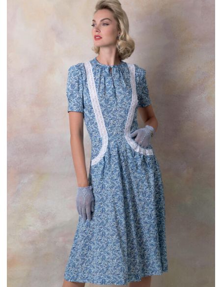 Patron Vogue 9294 E5 - Robe femme style années 1930