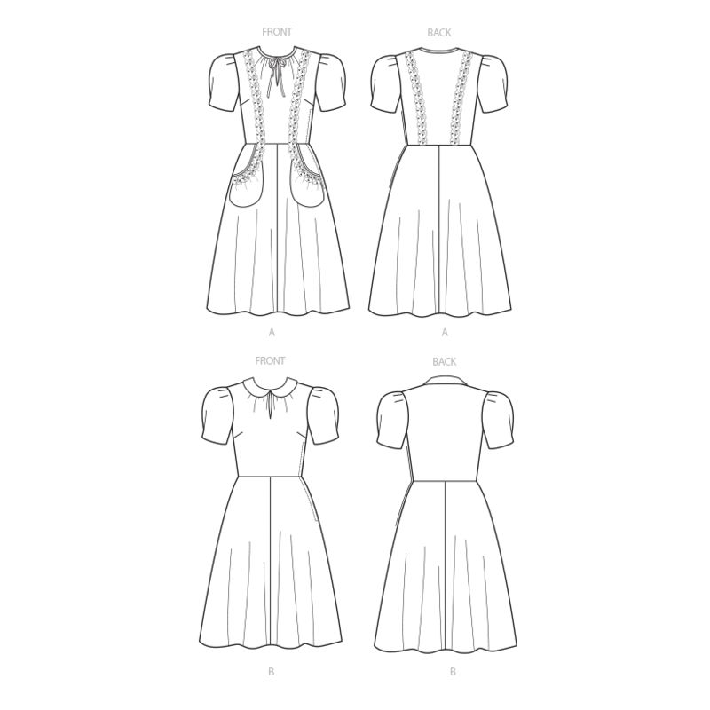 Patron Vogue 9294 E5 - Robe femme style années 1930