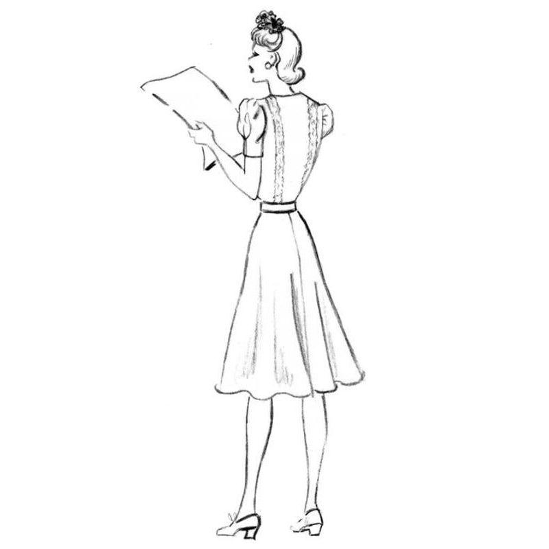 Patron Vogue 9294 E5 - Robe femme style années 1930