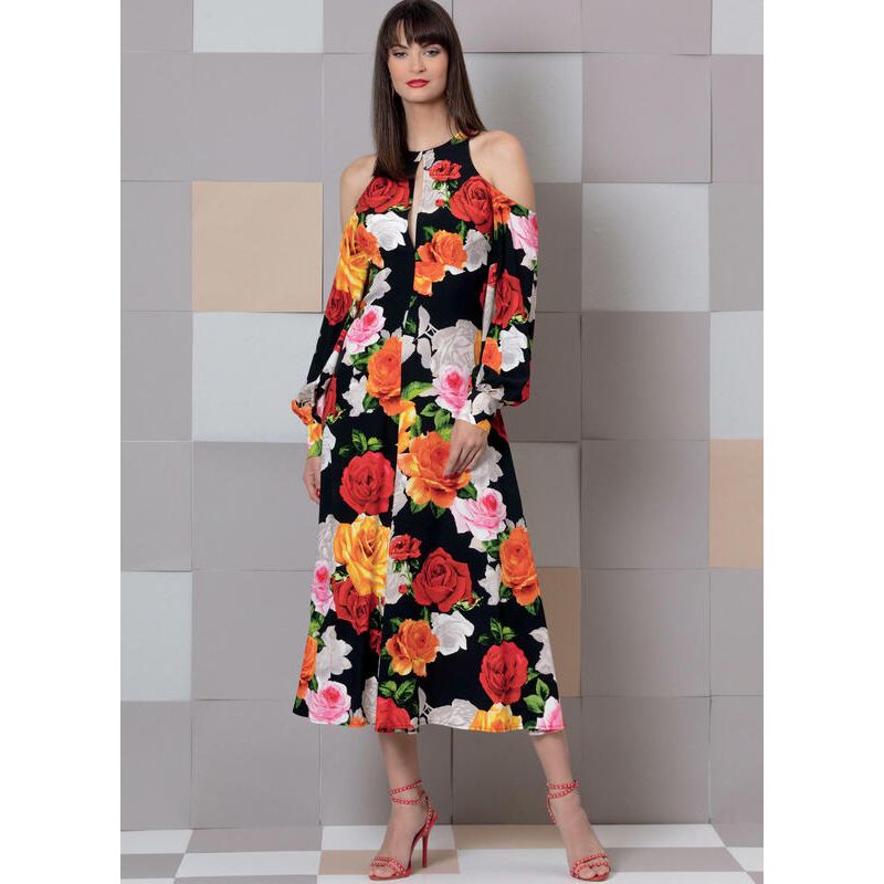 Patron Vogue 9296 A5 - Robes pour femmes à épaules nues et taille haute