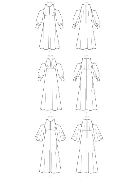 Patron Vogue 9296 A5 - Robes pour femmes à épaules nues et taille haute