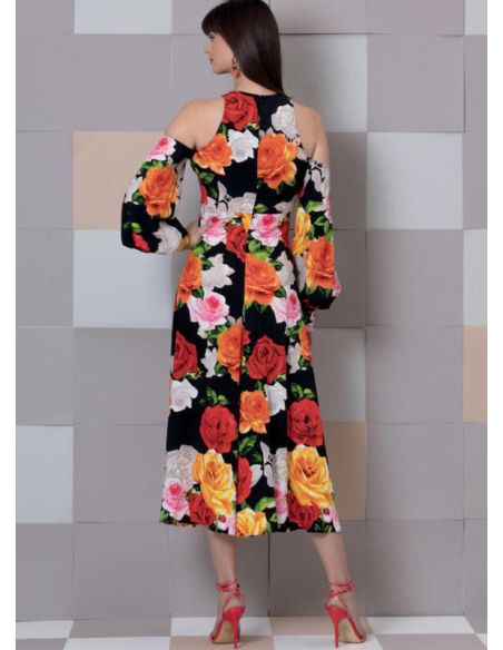 Patron Vogue 9296 A5 - Robes pour femmes à épaules nues et taille haute