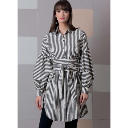 Patron Vogue 9299 A5 - Chemisiers pour femme à manches bouffantes 2