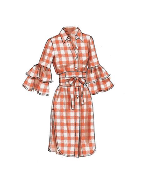 Patron Vogue 9299 E5 - Chemisiers pour femme à manches bouffantes