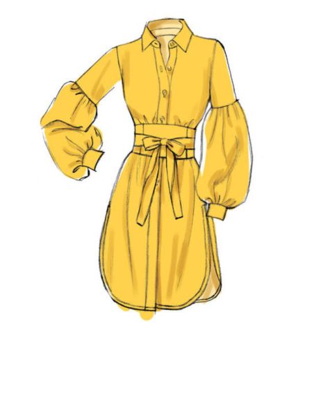 Patron Vogue 9299 E5 - Chemisiers pour femme à manches bouffantes