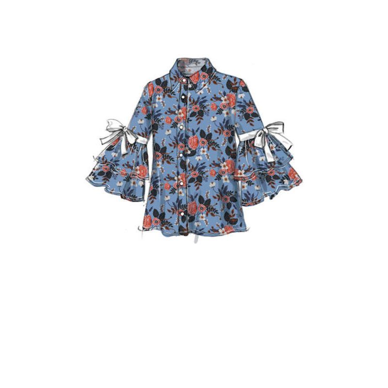 Patron Vogue 9299 E5 - Chemisiers pour femme à manches bouffantes