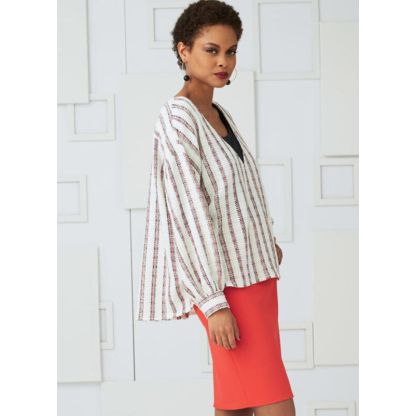 Patron Vogue 9286 Y - Ensemble pour femme : Chemisier, top, jupe et pantalon 2