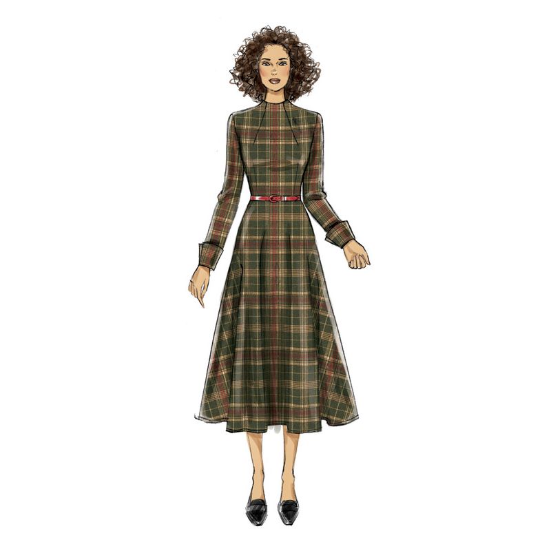 Patron Vogue 9327 A5 - Robe femme à décolleté V avec bas évasé