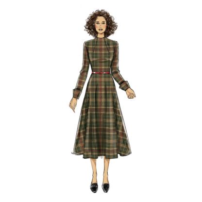 Patron Vogue 9327 E5 - Robe femme à décolleté V avec bas évasé 2