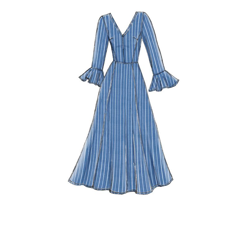 Patron Vogue 9328 A5 - Robes femme, mi-longue ou longue, avec dos ajouré