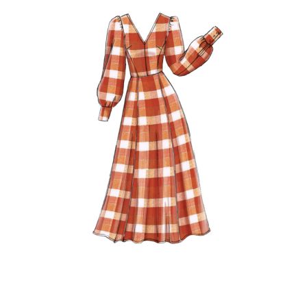 Patron Vogue 9328 E5 - Robes femme, mi-longue ou longue, avec dos ajouré 2