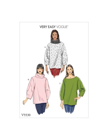Patron Vogue 9330 OSZ - Haut très ample