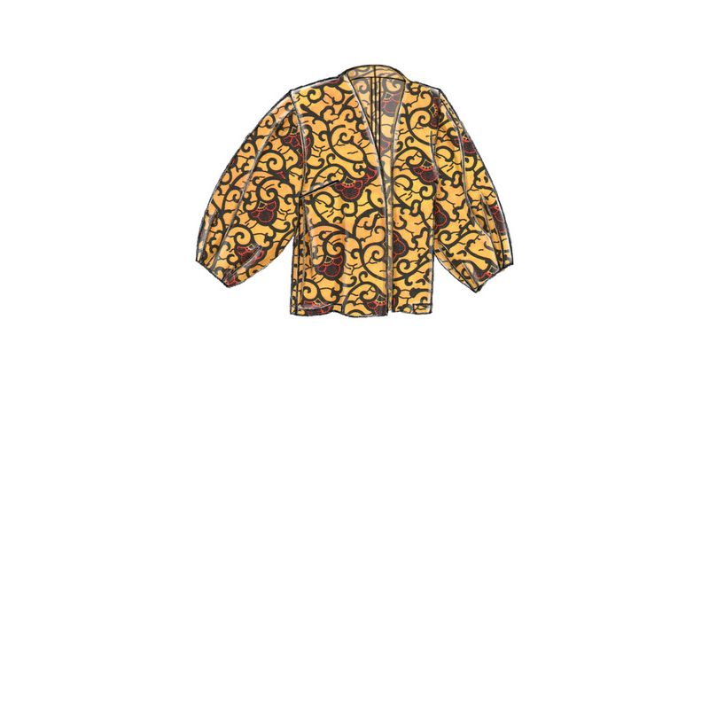 Patron Vogue 9338 A5 - Vestes femme de style ouvert