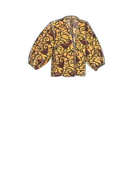 Patron Vogue 9338 A5 - Vestes femme de style ouvert