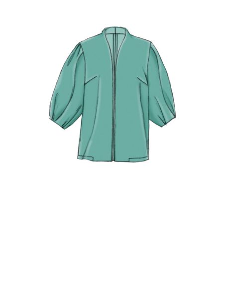 Patron Vogue 9338 A5 - Vestes femme de style ouvert