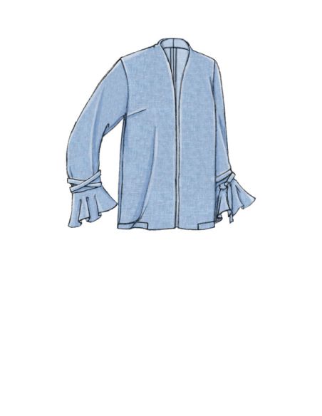 Patron Vogue 9338 A5 - Vestes femme de style ouvert