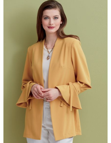 Patron Vogue 9338 A5 - Vestes femme de style ouvert