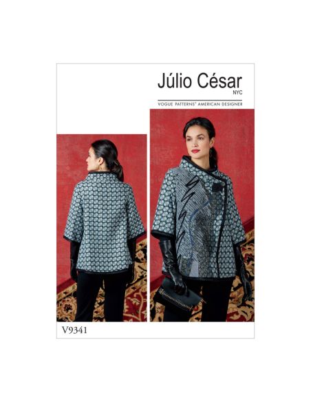 Patron Vogue 9341 Y - Veste femme à fermeture boutonnée latérale