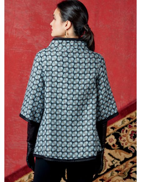 Patron Vogue 9341 Y - Veste femme à fermeture boutonnée latérale