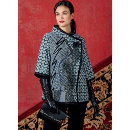 Patron Vogue 9341 ZZ - Veste femme à fermeture boutonnée latérale 2