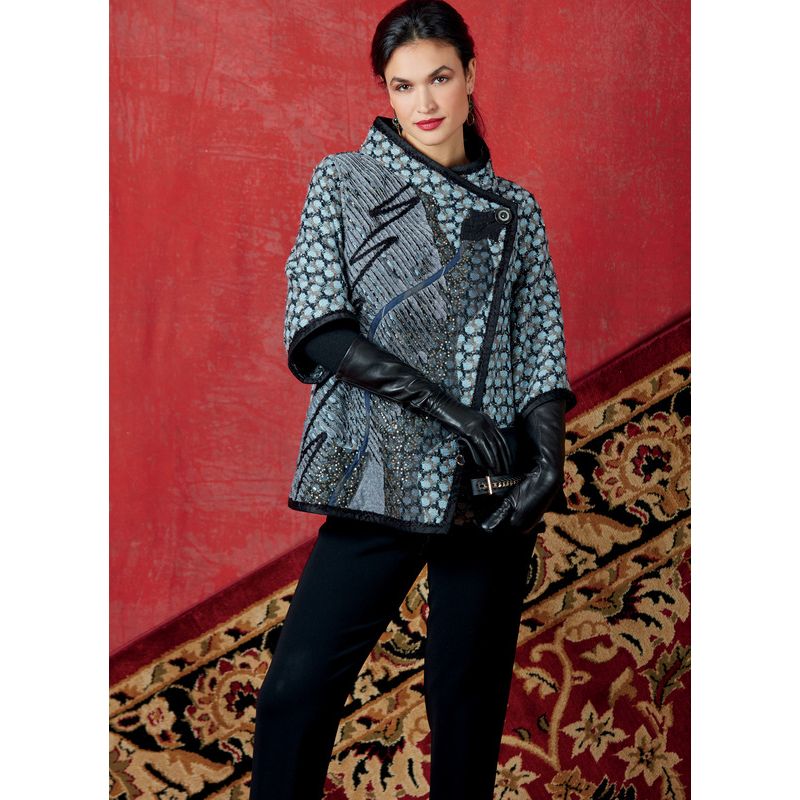 Patron Vogue 9341 ZZ - Veste femme à fermeture boutonnée latérale