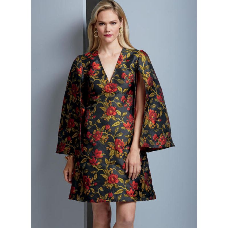 Patron Vogue 9344 A5 - Robes femme avec choix de manches fendues ou style bishop