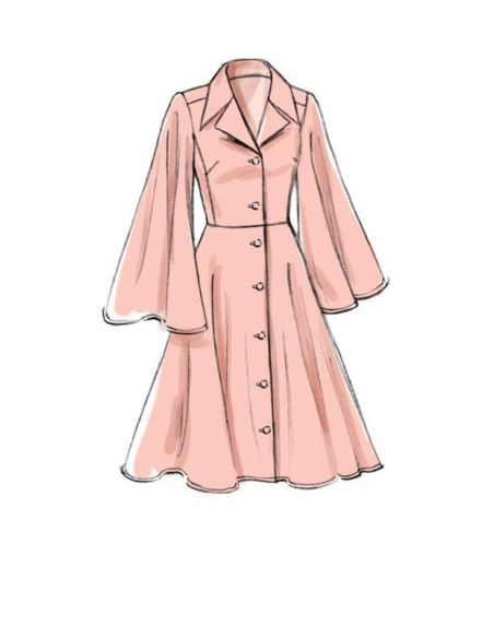 Patron Vogue 9345 A5 - Robe style chemisier pour femme