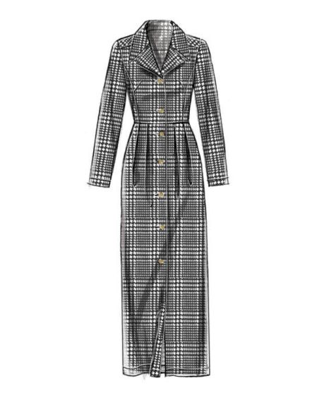 Patron Vogue 9345 A5 - Robe style chemisier pour femme