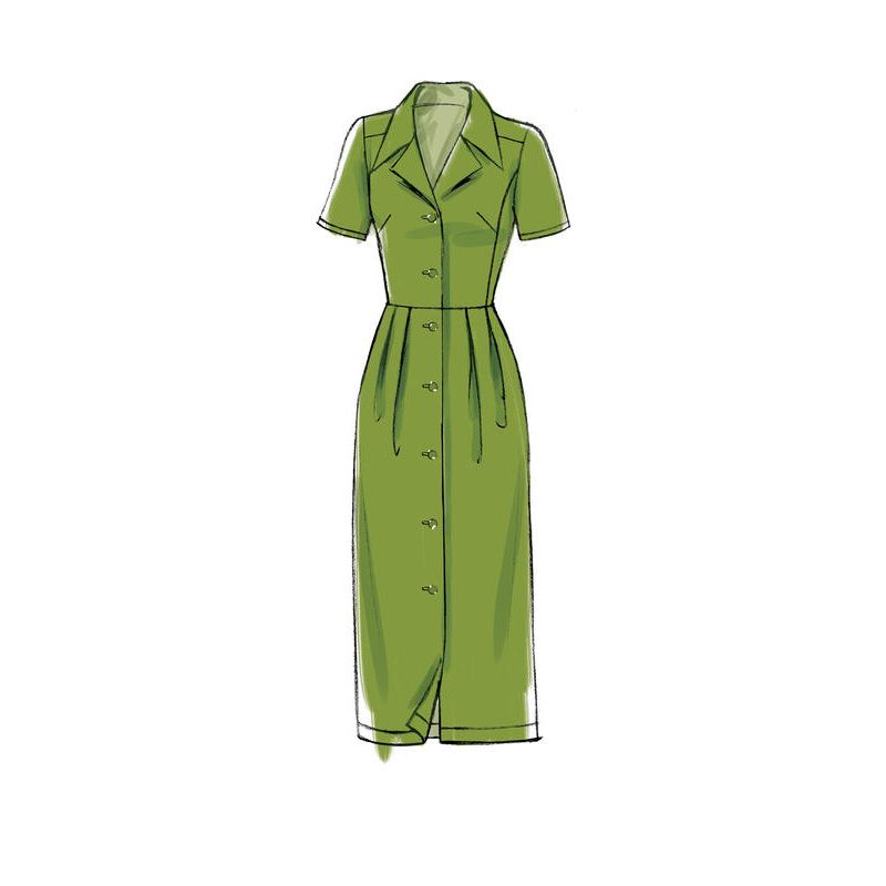 Patron Vogue 9345 E5 - Robe style chemisier pour femme