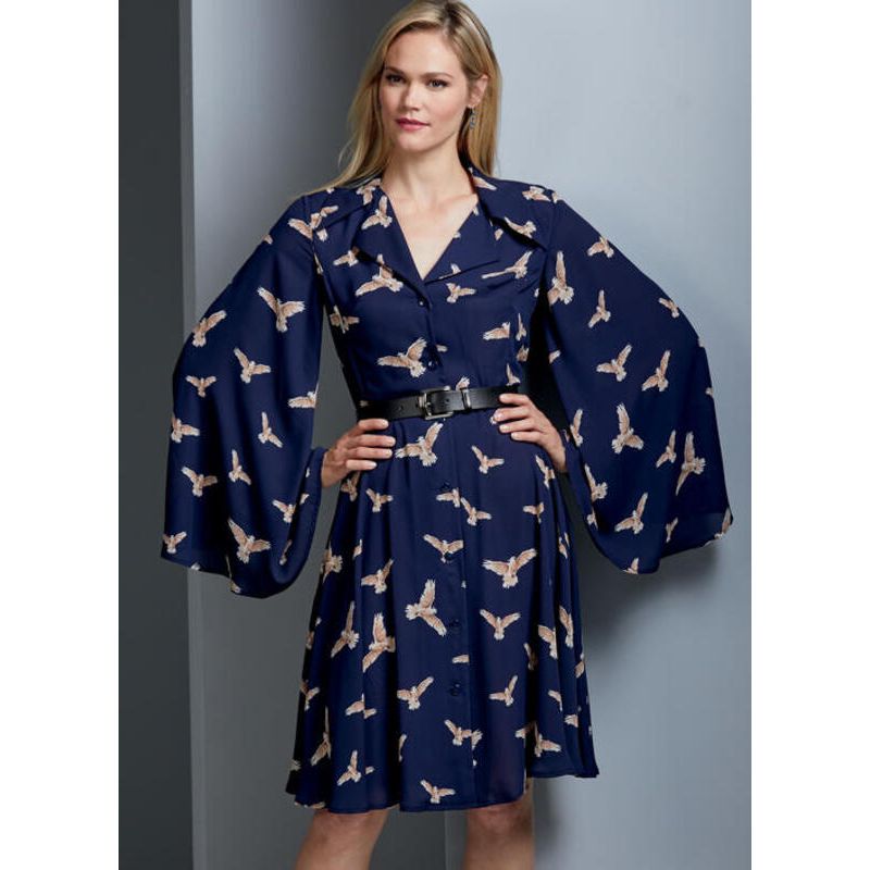 Patron Vogue 9345 E5 - Robe style chemisier pour femme