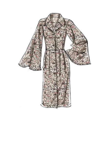 Patron Vogue 9345 E5 - Robe style chemisier pour femme