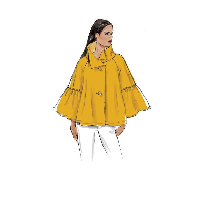 Patron Vogue 9347 ZZ - Veste femme de coupe trapèze avec manches raglan